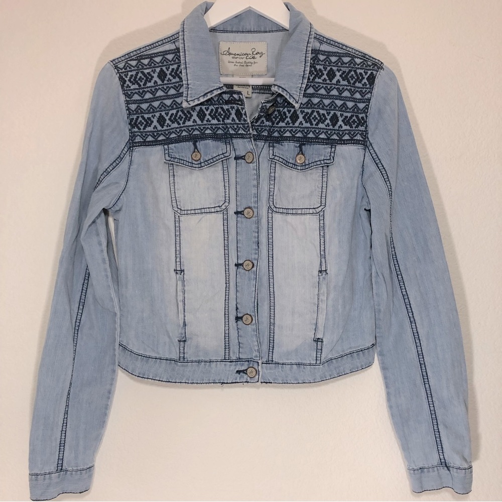 American Rag Embroidered Button Up Shirt